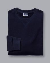 Load image into Gallery viewer, Jersey Crew Neck Sweater - Navy
