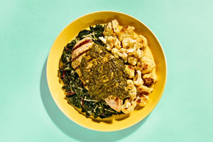 Very Verde Chicken with Super Greens & Roasted Cauliflower