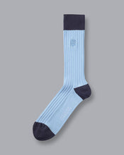 Load image into Gallery viewer, England Rugby Cotton Rib Socks - Light Blue
