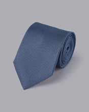 Load image into Gallery viewer, Stain Resistant Silk Tie - Steel Blue
