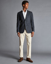 Load image into Gallery viewer, Textured Wool Windowpane Check Jacket - Denim Blue
