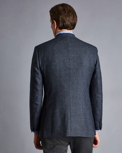 Textured Wool Jacket - Denim Blue