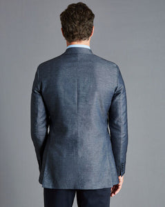 Linen Cotton Jacket - Indigo Blue