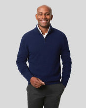 Load image into Gallery viewer, Cashmere Zip Neck Sweater - Navy
