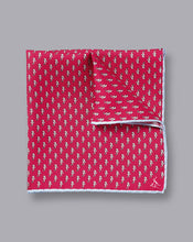 Load image into Gallery viewer, Seahorse Print Pocket Square - Bright Pink
