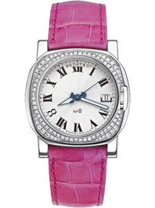 Bedat 838.040.100 Ladies No.8 2 Row Diamond Case Pink Strap