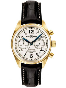 Bell & Ross Men`s V-126-YG-S Vintage Chronograh Yellow Gold Silver