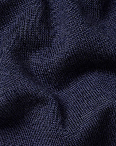 Merino Shirt Cardigan - Navy