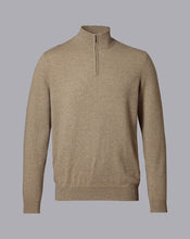 Load image into Gallery viewer, Cashmere Zip Neck Sweater - Mocha
