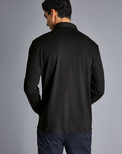 Smart Long Sleeve Jersey Polo - Black