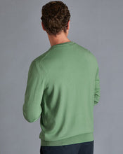 Load image into Gallery viewer, Merino Crew Neck Sweater - Green
