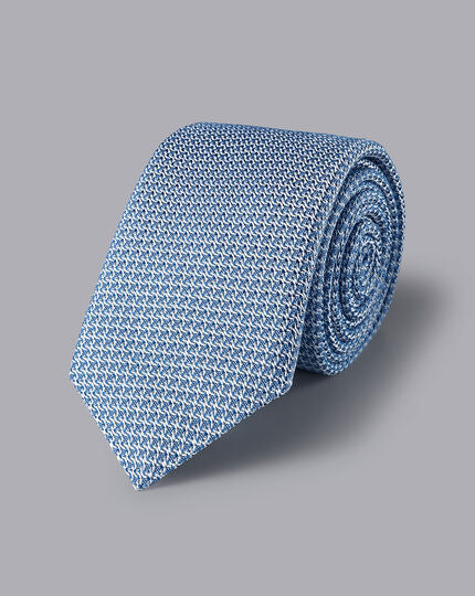 Silk Grenadine Italian Luxury Tie - Light Blue