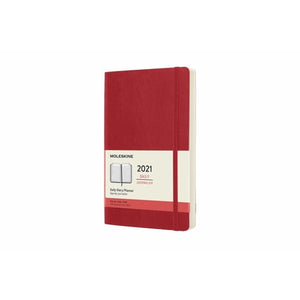 12 Month Daily Planner Large Scarlet Red Soft Cover