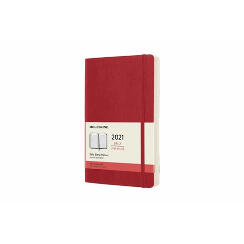 12 Month Daily Planner Large Scarlet Red Soft Cover