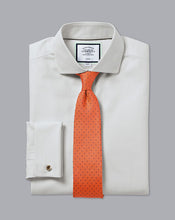 Load image into Gallery viewer, Stain Resistant Silk Textured Spot Tie - Orange &amp; Navy
