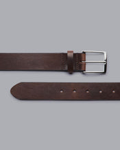 Load image into Gallery viewer, Made in England Leather Chino Belt - Chocolate Brown
