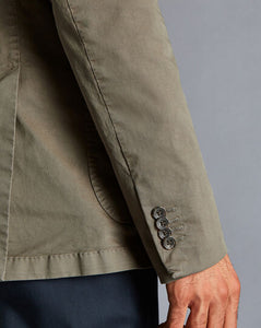 Cotton Stretch Jacket - Olive Green