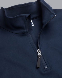 Navy Performance Zip-Neck Jumper