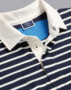 Striped Rugby Shirt - Navy & White