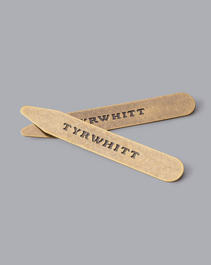 3 Pack Solid Brass Classic Collar Stays