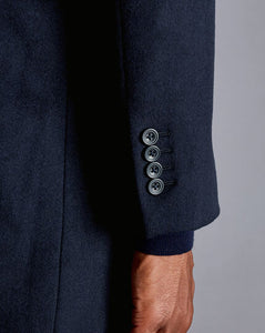 Wool Cashmere Overcoat - Navy