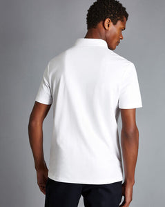 Smart Short Sleeve Jersey Polo - White