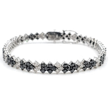 Load image into Gallery viewer, Sandra Biachi 14K White Gold with Black Diamond Bracelet. Style: BR-4025
