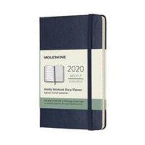 12 Month Weekly Planner Pocket Sapphire Blue Hard Cover