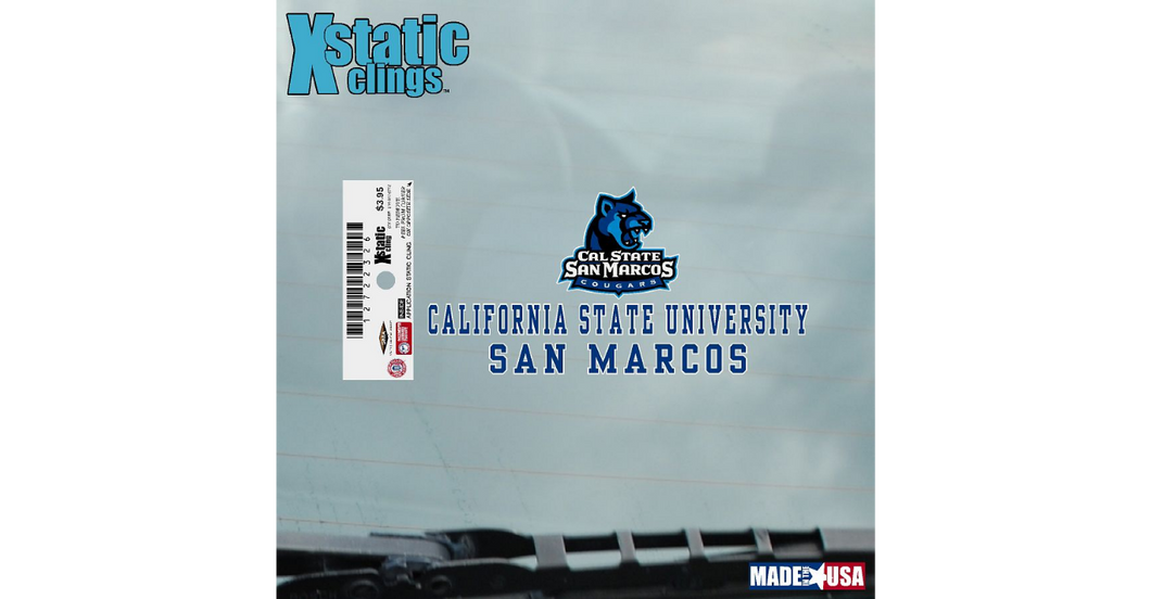 California State University San Marcos Cougars Cling Decal