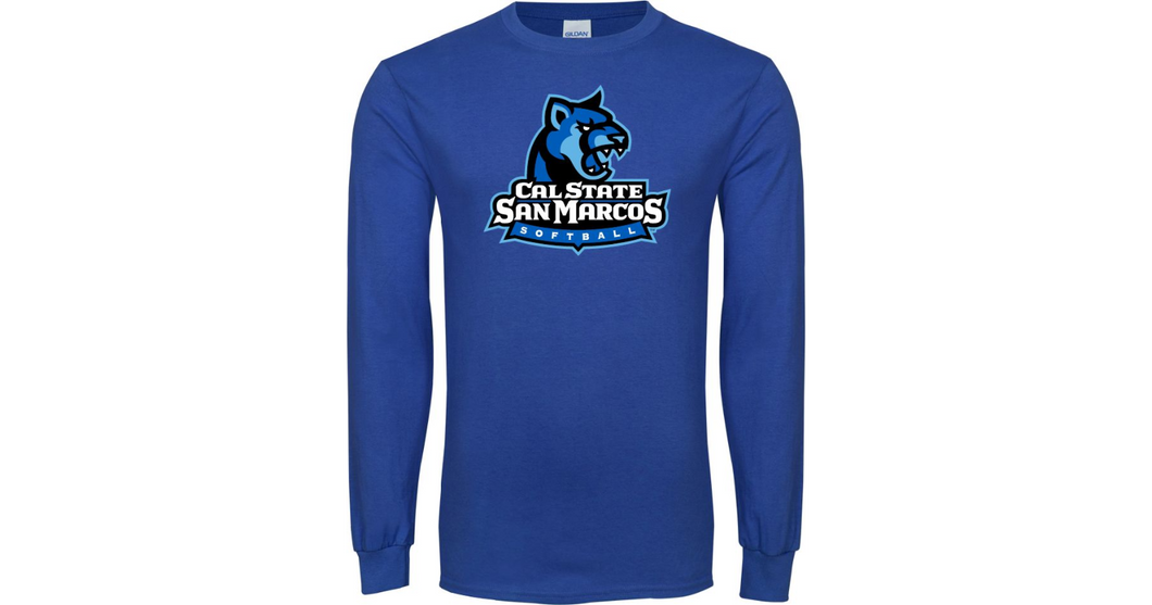 Cal State San Marcos Long Sleeve T Shirt Softball - Online Only