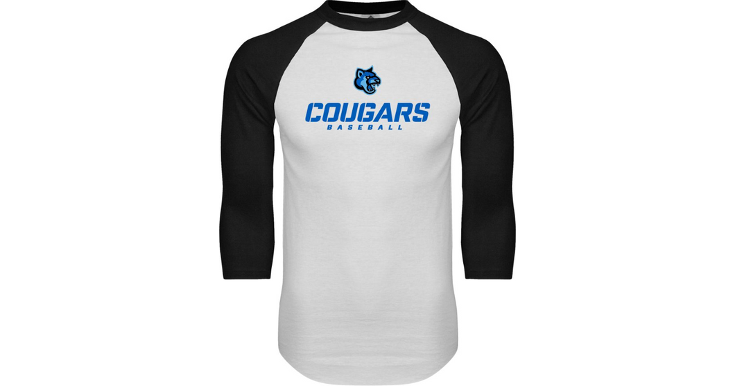 Cal State San Marcos Raglan Baseball T-Shirt Baseball Stacked - Online Only