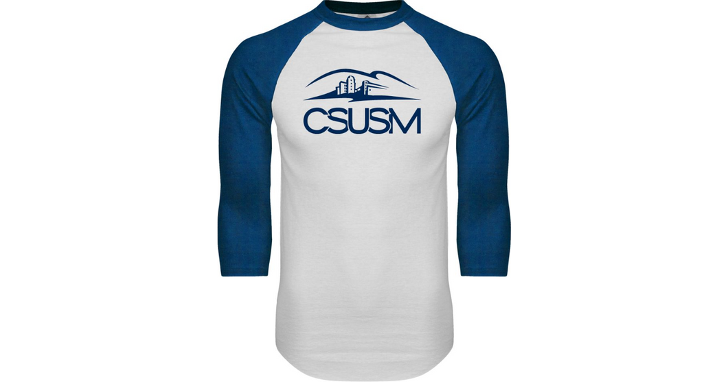 Cal State San Marcos Raglan Baseball T Shirt CSUSM with University - Online Only