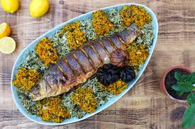 Fried Whitefish With Sabzi Polo And Salad