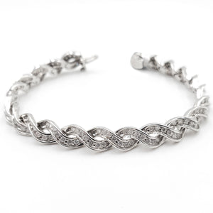 Sandra Biachi 14K White Gold Diamond Tennis Bracelet. Style: PWN16