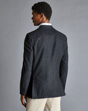 Load image into Gallery viewer, Textured Wool Windowpane Check Jacket - Denim Blue
