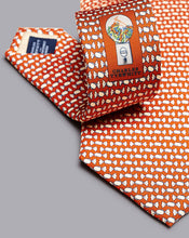 Load image into Gallery viewer, Sweet Print Silk Tie - Burnt Orange
