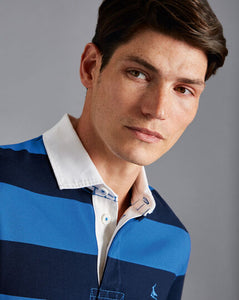 Bold Stripe Rugby Shirt - Navy & Blue