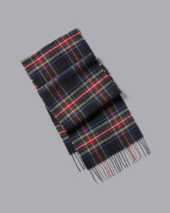 Lambswool Tartan Check Scarf - Multi