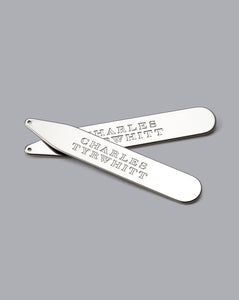 Rhodium Plated Classic Collar Stays