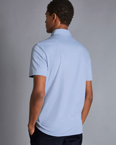 Smart Short Sleeve Jersey Polo - Sky