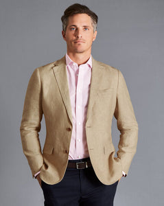 Italian Linen Jacket - Stone