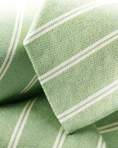 Silk Linen Stripe Tie - Light Green