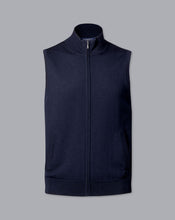 Load image into Gallery viewer, Merino Zip Through Vest - Navy
