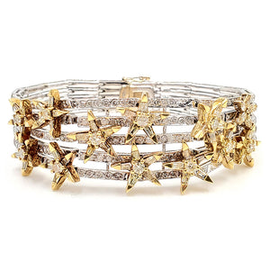 Sandra Biachi 18K White Gold & Yellow Gold Bracelet.