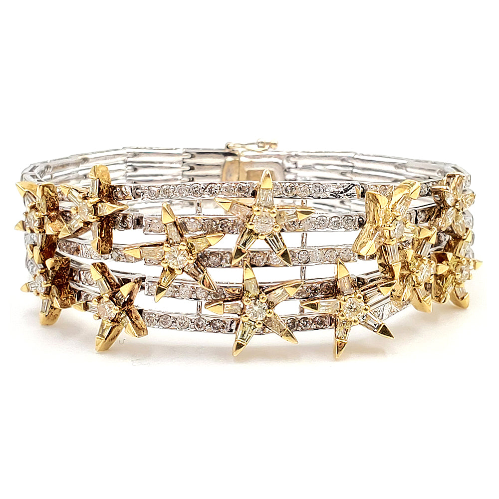 Sandra Biachi 18K White Gold & Yellow Gold Bracelet.