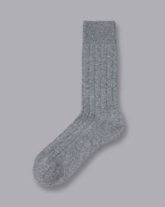 Cashmere Bed Socks - Light Grey