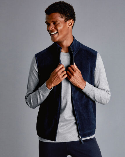 Fleece Vest - Navy