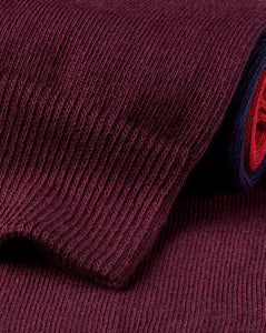 Block Stripe Socks - Wine