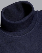 Load image into Gallery viewer, Merino Roll Neck Sweater - Navy
