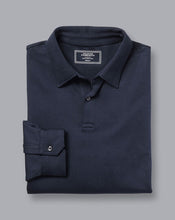 Load image into Gallery viewer, Smart Long Sleeve Jersey Polo - Navy
